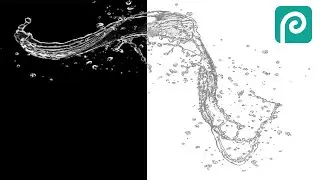 How to remove background from water splash quickly in photopea