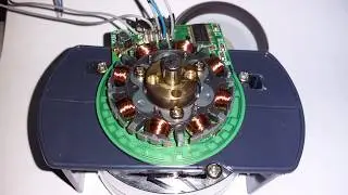 Head drum motor from an old VCR, with BA6970FS 2-phase motor driver