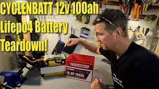 CyclenBatt 12.8v 100ah Group 24 Smart Battery Review and Teardown!
