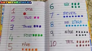 Number Names 1 to 10 | Learn Counting with Dots | Kids Learning Numbers | ArtWithRajalba