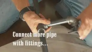 DIY Industrial Pipe and Wood Desk and Shelves