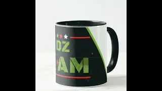 DZ TEAM With Algerian Flag Red Crescent & Star DZ Mug