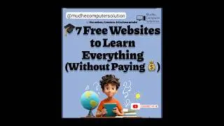 7 Free Websites to Learn and Get Certified | Mudhe Computer Solutions #Online #FreeCertificates