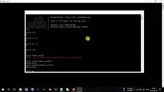 Julia Programming Language Setup on Windows 10 | Hello World