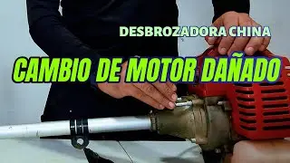 Cambio de motor da&ntilde;ado, Desbrozadora Husky 52cc por uno comercial de Mercado Libre