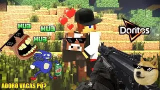 Minecraft - Zueiras com Mods ADORO VACAS  Animal Bikes Mod