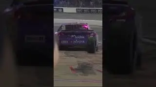 bubba Wallace loses a tire pits in the 19 Joe Gibbs team pit