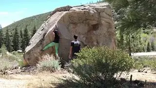 Mama Cat Arete V5 - Woodfords Canyon (Lake Tahoe Bouldering)