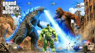 GTA 5 Hulk vs Godzilla vs Kingkong Live 70 | KING Gaming #gta5 #gta5live #shortsfeed #shortslive