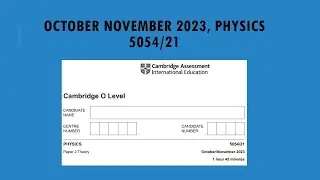 October November 2023, Physics 5054 21, Solution by Ferhan Mazher
