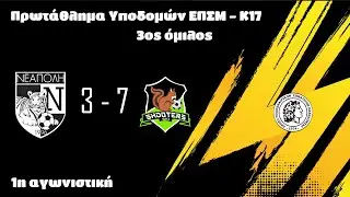 ΕΠΣΜ - Υποδομών Κ17 - 3ος Όμιλος - ΑΣ Νεάπολη Κ17 - Σκίουροι Κ17
