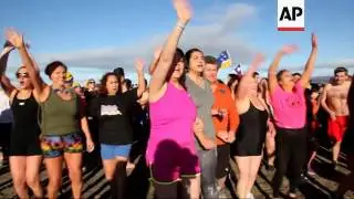 Chilean city celebrated pre-carnival plunge