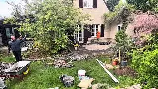 Basaltpflaster in 45 Grad Passe , von Anfang bis Ende Part 1