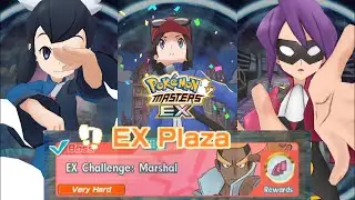 How to Clear Coop EX Challenge Marshall Very Hard Auto F2P | EX Plaza | Pokemon Masters Ex