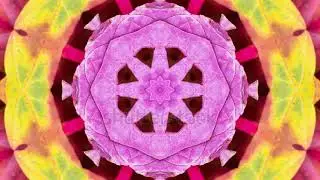 Psychedelic Blooming Kaieldoscope Background Video