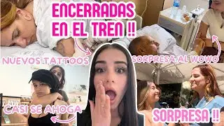 Se quedan ENCERRADAS en el tren 😱 SORPRESA para el Wowo  + muchos tatuajes NUEVOS | VLOG