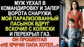 Муж запер ворота снаружи. Мой «парализованный» пасынок вскочил с коляски и перекрыл газ