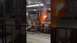 molten steel casting #steelmaking  #steelmill