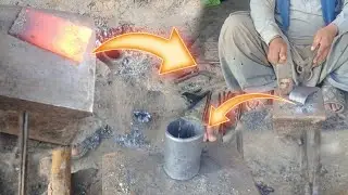 How to make an Axe pin using some traditional Techniques/Homemade Axe pin making in blacksmith tool