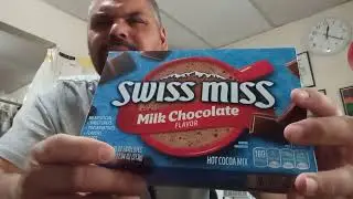 Vlog, food review, hot chocolate, milk chocolate flavor, hot cocoa mix, Swiss miss.