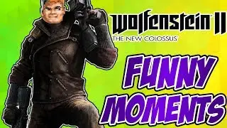 wolfenstein 2 The New Colossus Funny Moments Part 1-Wolfenstain3D & Axe Killing