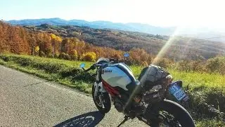 Ducati Monster 796 (SC Project), Hyperstrada 821 & BMW R1200GS -Liguria, Italy- Gopro HD