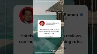 Hotels that respond to reviews can increase their booking rates by up to 12 5%