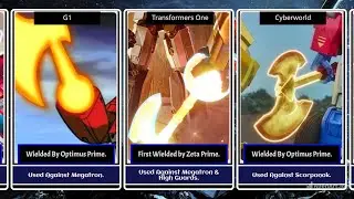 Optimus Prime Energon Axe Across Transformers Franchise