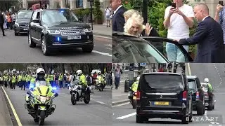 RaSP (Royalty & Specialist Protection) Rush Queen Camilla to car as large protest approaches.