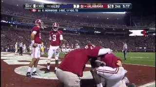 Alabama Vs. LSU 2013: Kevin Norwood GREAT jumping touchdown catch!!!