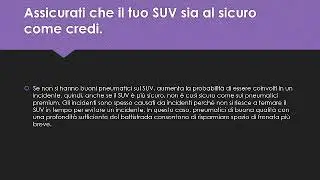 Assicurati che il tuo SUV sia al sicuro come credi