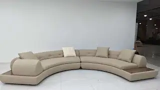 Italian Minimalist Curved Sofa | The Artistic Center of Flexible Living Spaces