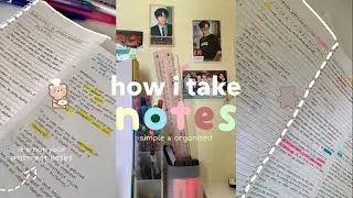 how i take simple and organized notes 📝 bondpaper + notebook note taking 📚 (Philippines 🇵🇭)