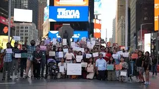 R G Kar Protest at Times Square New York City