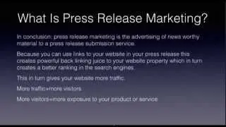 What Is Press Release Marketing?