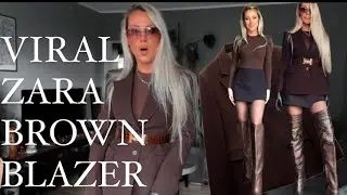 Viral Brown Zara Peplum Blazer | ZW COLLECTION