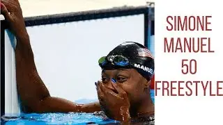 Simone Manuel swims 50 free Stanford-ASU dual meet