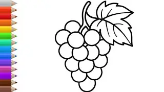 How to draw grapes 🍇 drawing for kids #drawing #howtodraw #easydrawing 