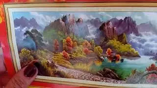 Présentation d'une toile point de croix  de chez Aliexpress