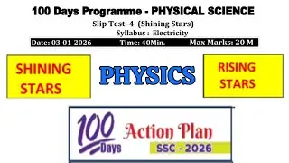10th Class 💯PHYSICS Slip Test-4 (100 days Action Plan)- Raising and Shining Stars(2026) | 10th PHYSC