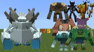 FrostMaw vs New Mutant More Bosses | Minecraft Java | Mob Battle