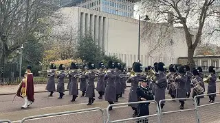 Guard of Honour Marches to Horse Guards Parade - Qatar State Visit