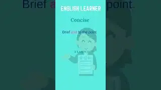 English Word - Concise - Meaning With An Example  #englishwords #english #concise