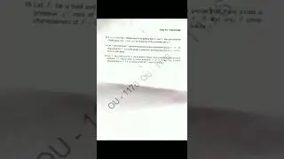 msc maths 2sem ou Galoi's theory question paper