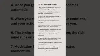 From Chaos to Control #motivation #successmindset #productivitytips #shortvideo