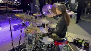Ozric Tentacles / Pat Garvey drum sound check at London O2 Forum Kentish Town 2024 