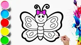 🌈🦋How To Draw A Rainbow Butterfly | Easy Step by Step Drawing Tutorial #47