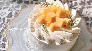 ꒰マンゴーショートケーキ🥭💛꒱トロトロなクリームが中から出てくる💭おしゃれなケーキ🍰✨