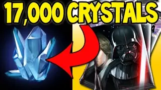 Star Wars Force Arena - 17,000 CRYSTALS SPREE ! INSANE DIAMOND PACK OPENING !!! (SWFA Ep #7)