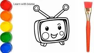 bHow to Draw old tv drawing, Painting and Coloring for Kids & Toddlers | Draw, Paint and Learn